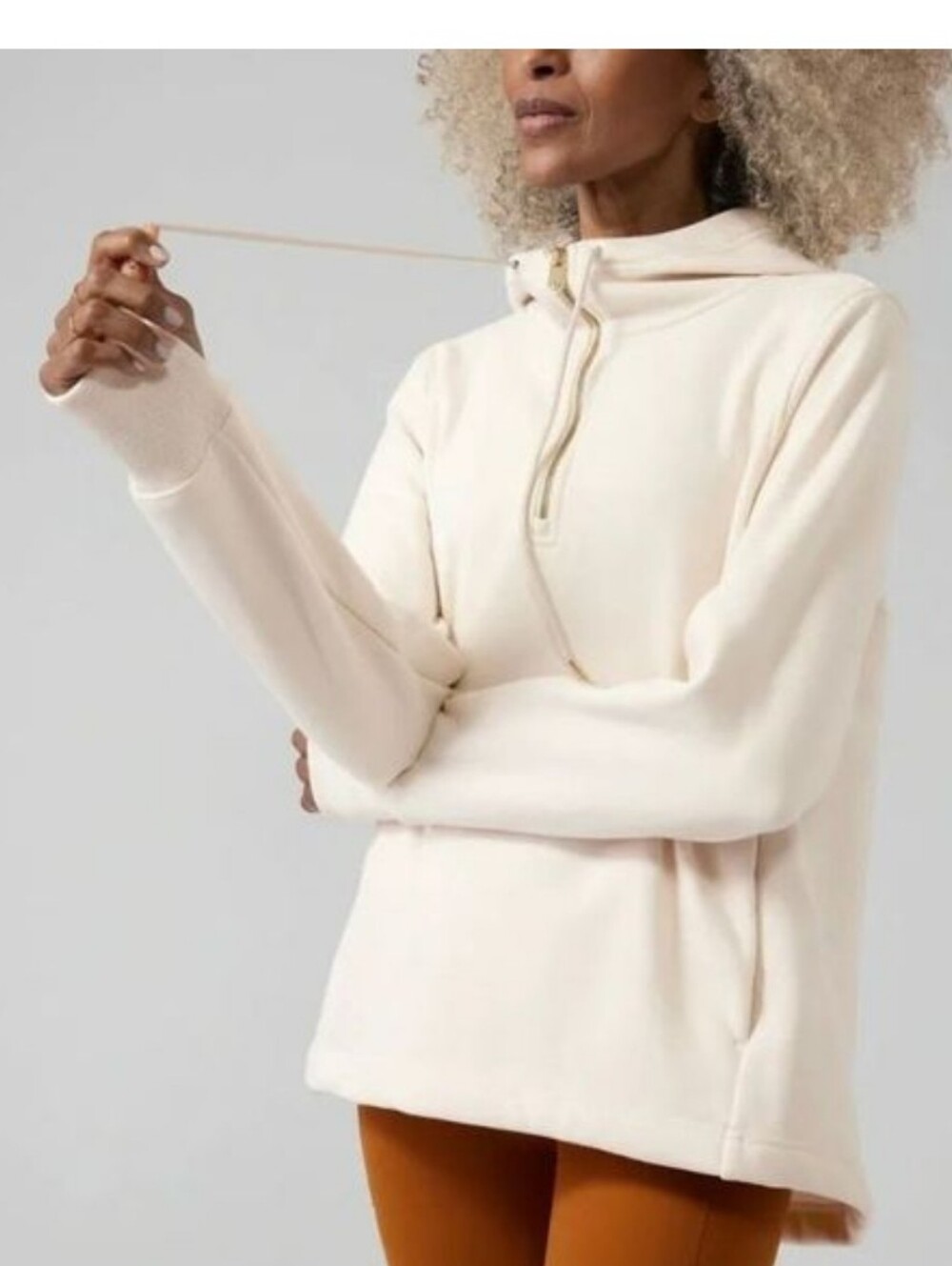 Athleta Cozy Karma 1/4 Zip Hoodie Large